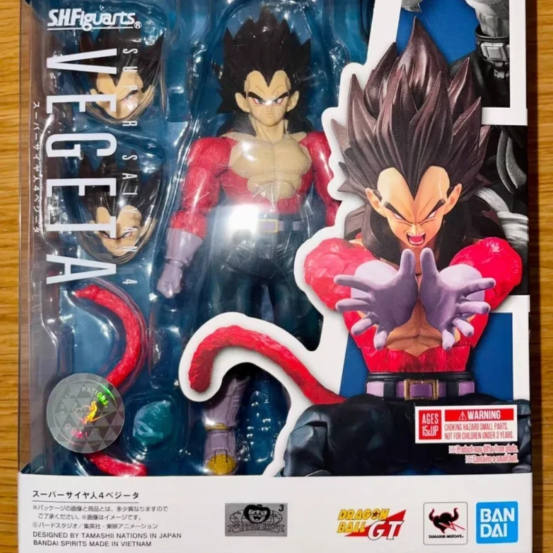 Bandai Original Shfiguarts Vegeta Ssj4 Super Saiyan 4 Action Figure Dragon Ball Gt Collection Model Christmas Gifts Toys