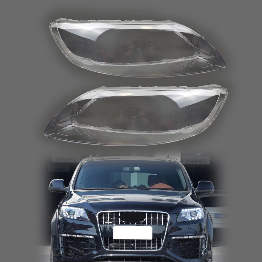 Fits FOR Audi Q7 2006-2015 Car Headlight Headlamp Lampshade Lens Shell Cover Clear