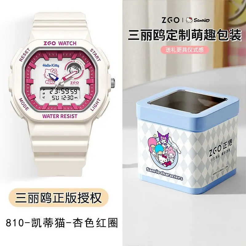 

ZGO Sanrio Series Hello Kitty Girl's Watches Ins Luminous Waterproof Student Sports Electronic Watch