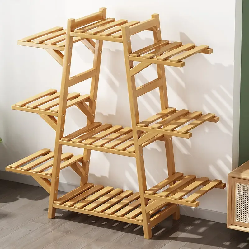 Bamboo Plant Stand Indoor, Corner Plant Stand, Полка для растений, Tiered Plant Stands, Multiple Planter Holder 실내 식물 스탠드