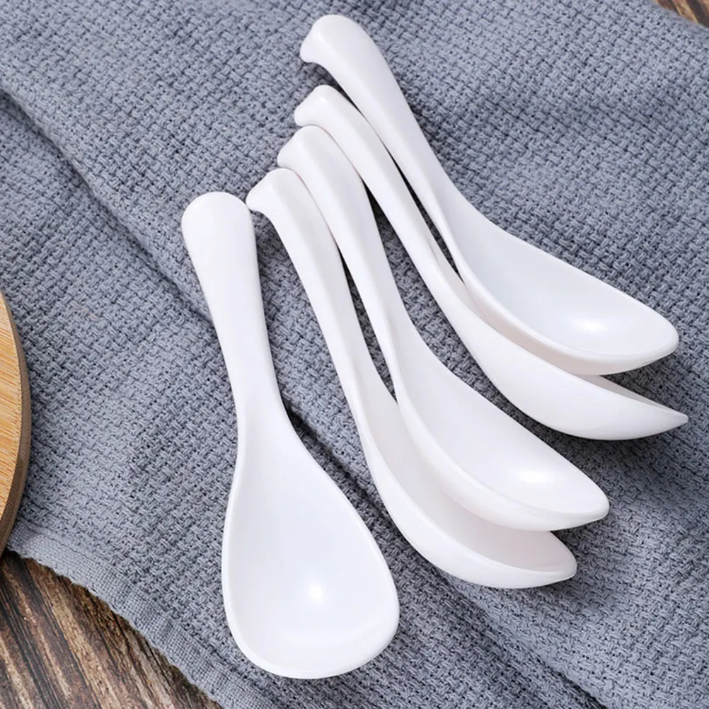 5 pièces Surface en plastique ménage petite cuillère lavable au lave-vaisselle cuillère en plastique ménage petites cuillères à soupe cuillère à soupe cuillère alimentaire PP