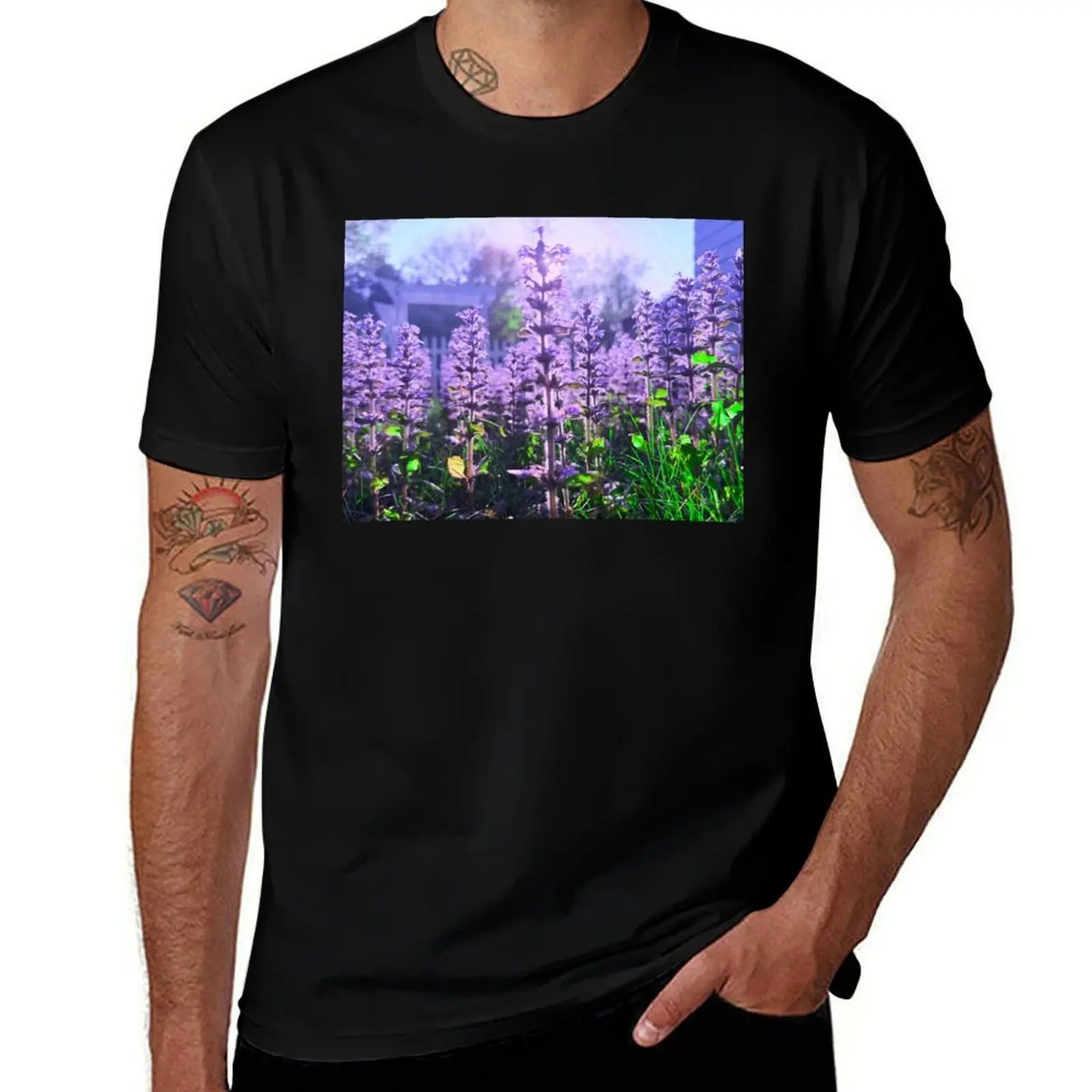 

Purple flowers T-Shirt vintage shirts graphic tee sweat plain black t shirts men