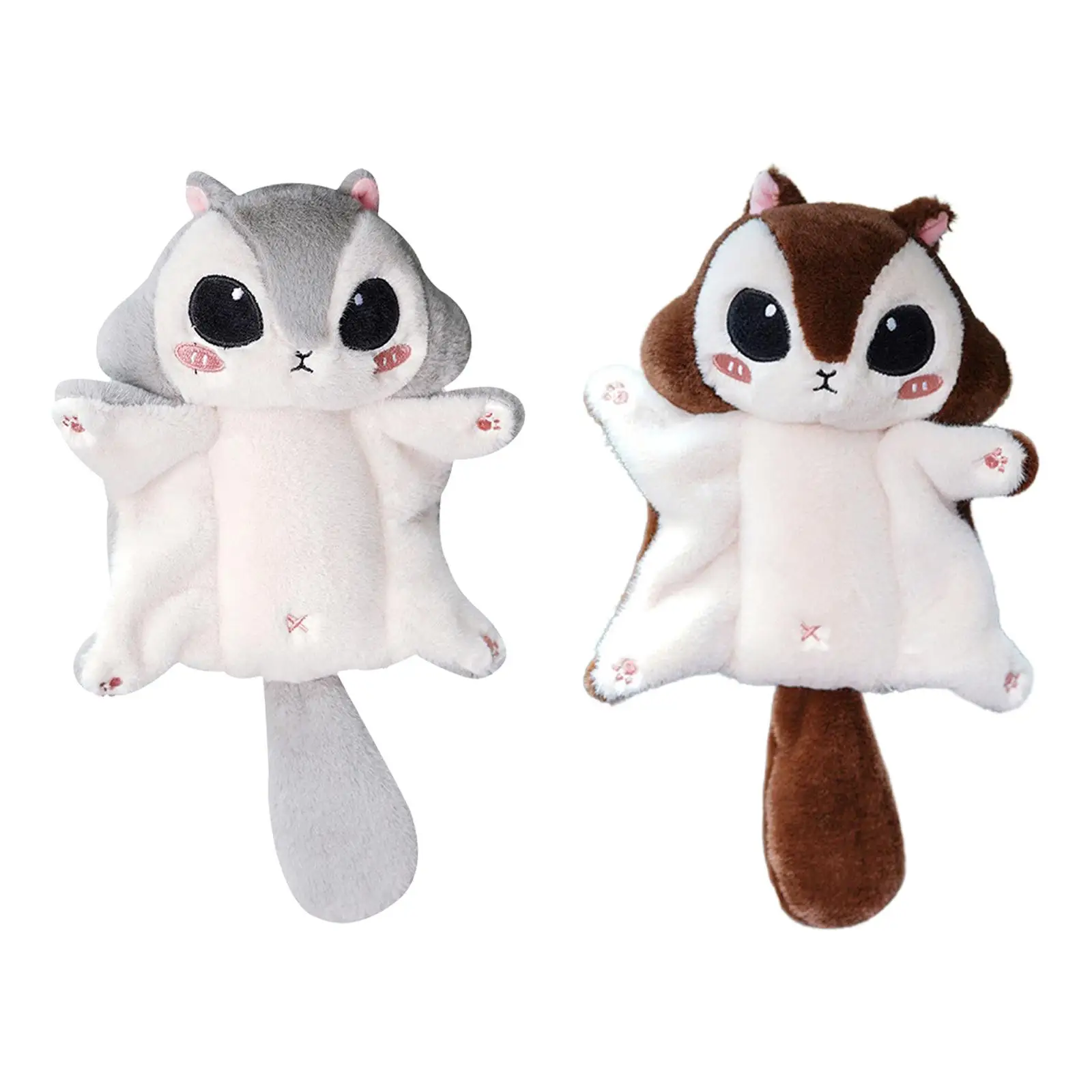 Cute Flying Squirrel Keychain Plush Stuffed Doll Animal Ornament Bag Pendant for Kids Birthday Gifts