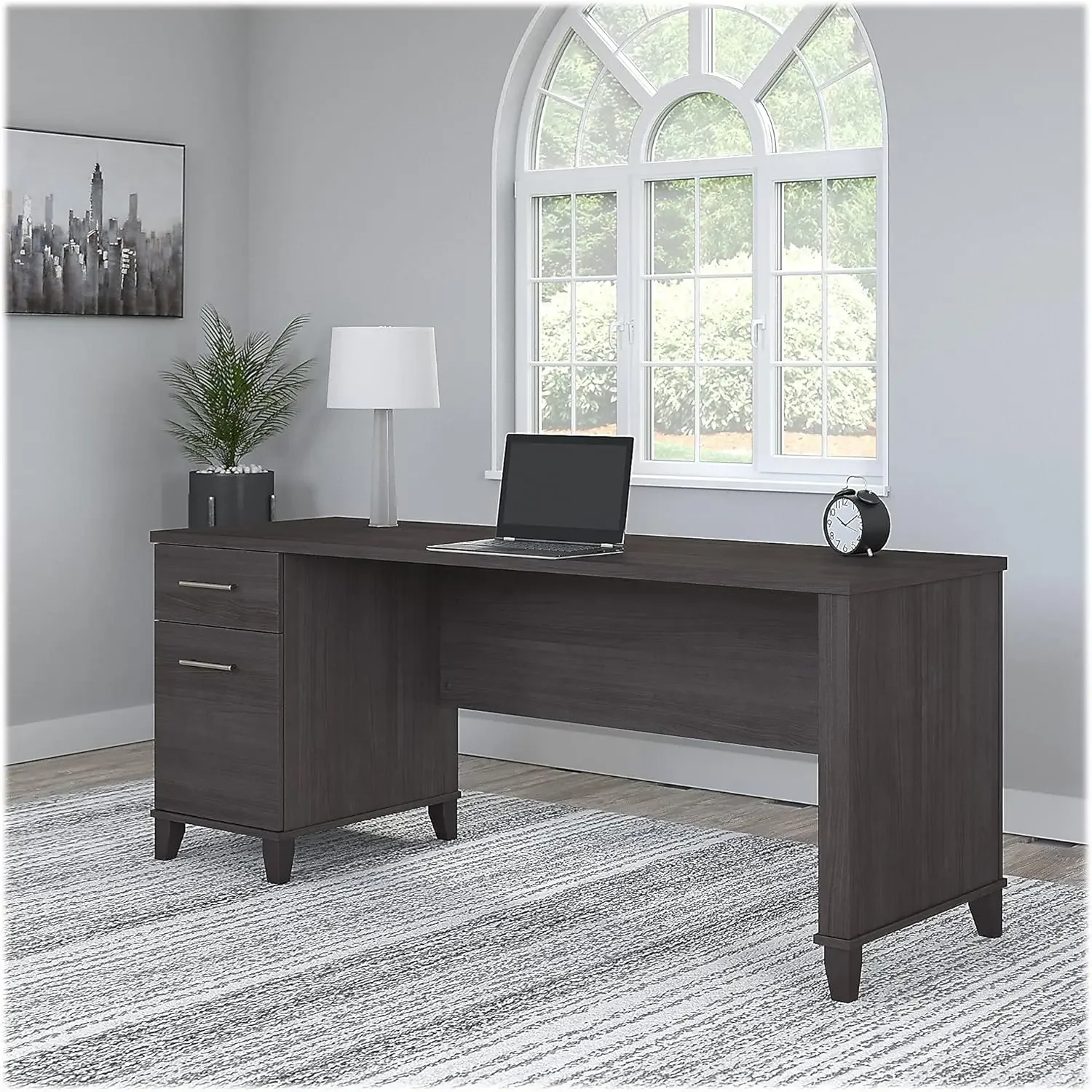 Bush WC81572 Somerset 72-Inch Office Desk, Storm Gray