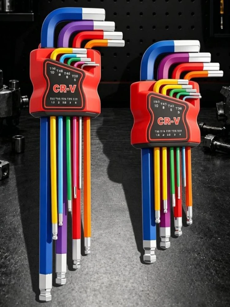 Heavy Equipment Key Set - 9pcs Industrial Ball End Hex Key