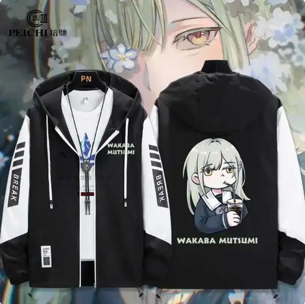 

Anime Bang Dream Ave Mujica Hooded Summer Sun-Protective Clothing Cosplay Men Women Coat Loose Jacket Tops anime