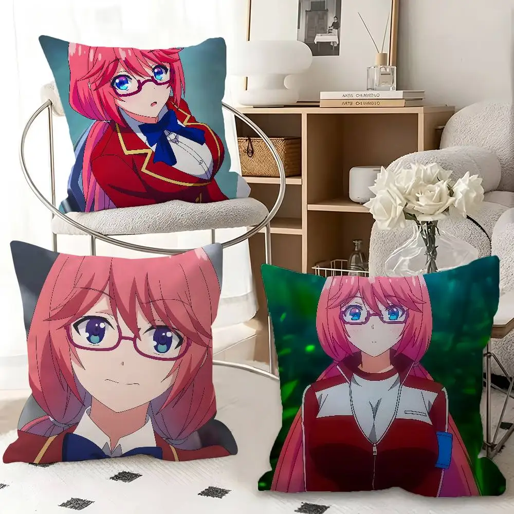 1pc Airi Sakura Classroom Of The Elite Pillow Case Fashion Square Pillowcase Bedroom Sofa Room Ins Decoration Leisure