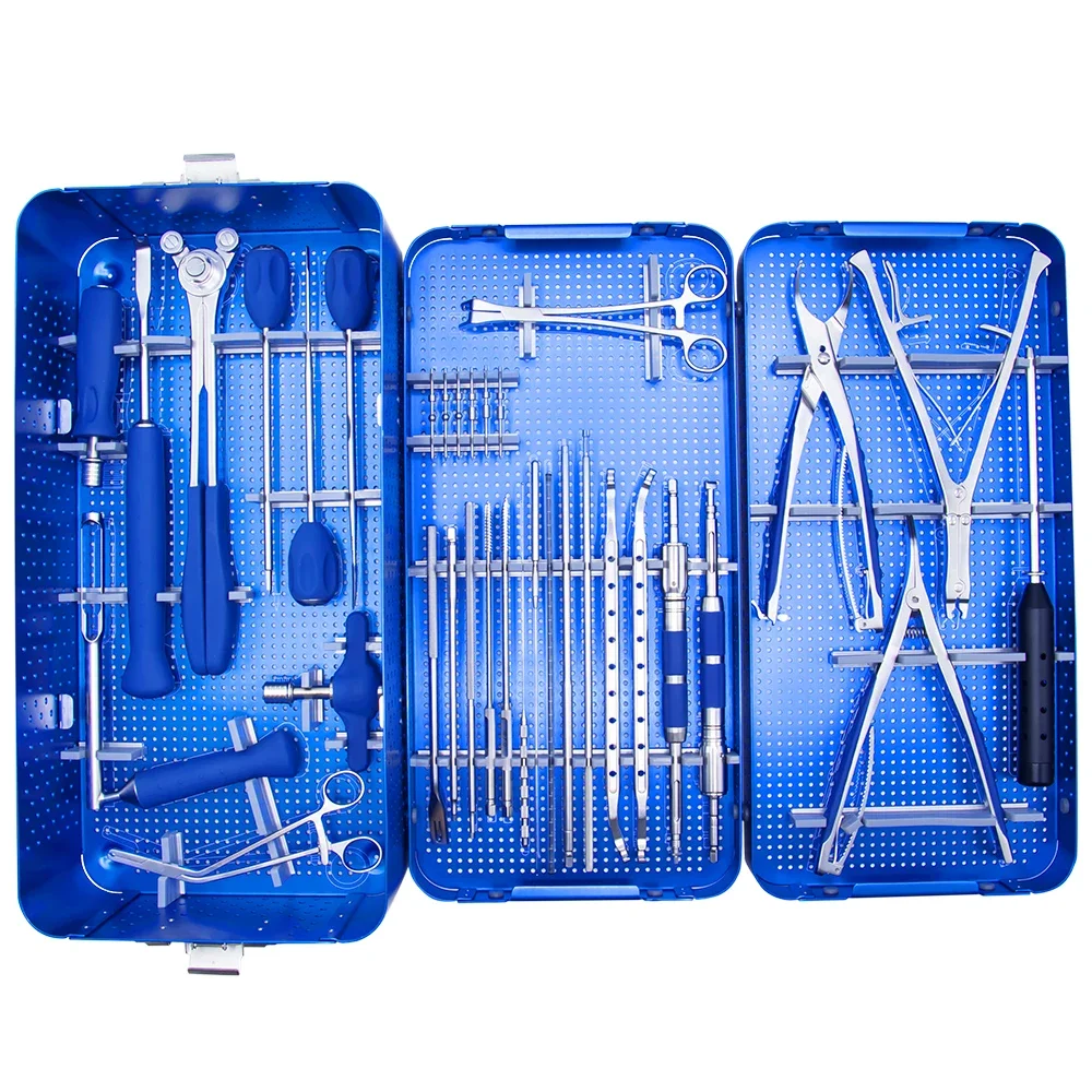 Chinese manufacturer high qualified spinal implant system orthopedic implants 6.0mm spinal pedicle screw system instrument set