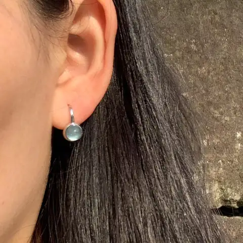 여성을위한 천연 아쿠아 마린 드롭 귀걸이 925 스털링 실버 도금 보석 선물 블루 간단한 보석 클래식 Best5 여성을위한 천연 아쿠아 마린 드롭 귀걸이 925 스털링 실버 도금 보석 선물 블루 간단한 보석 클래식 Best5