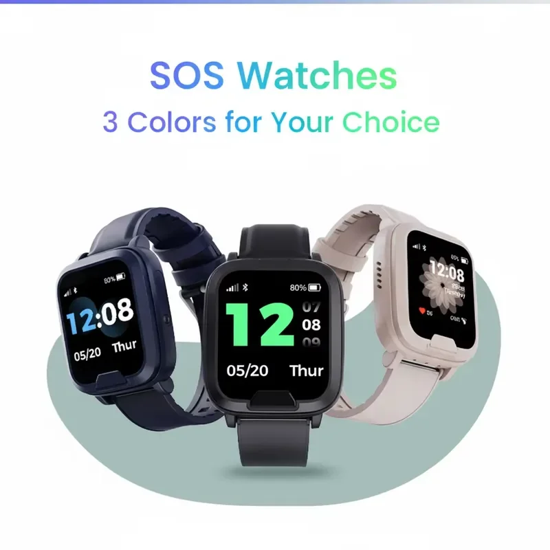 for OEM ODM SOS Watch Health Monitoring Wearable Device Elderly Safety Smart Bracelet with Fall Detection and Real Time GPS