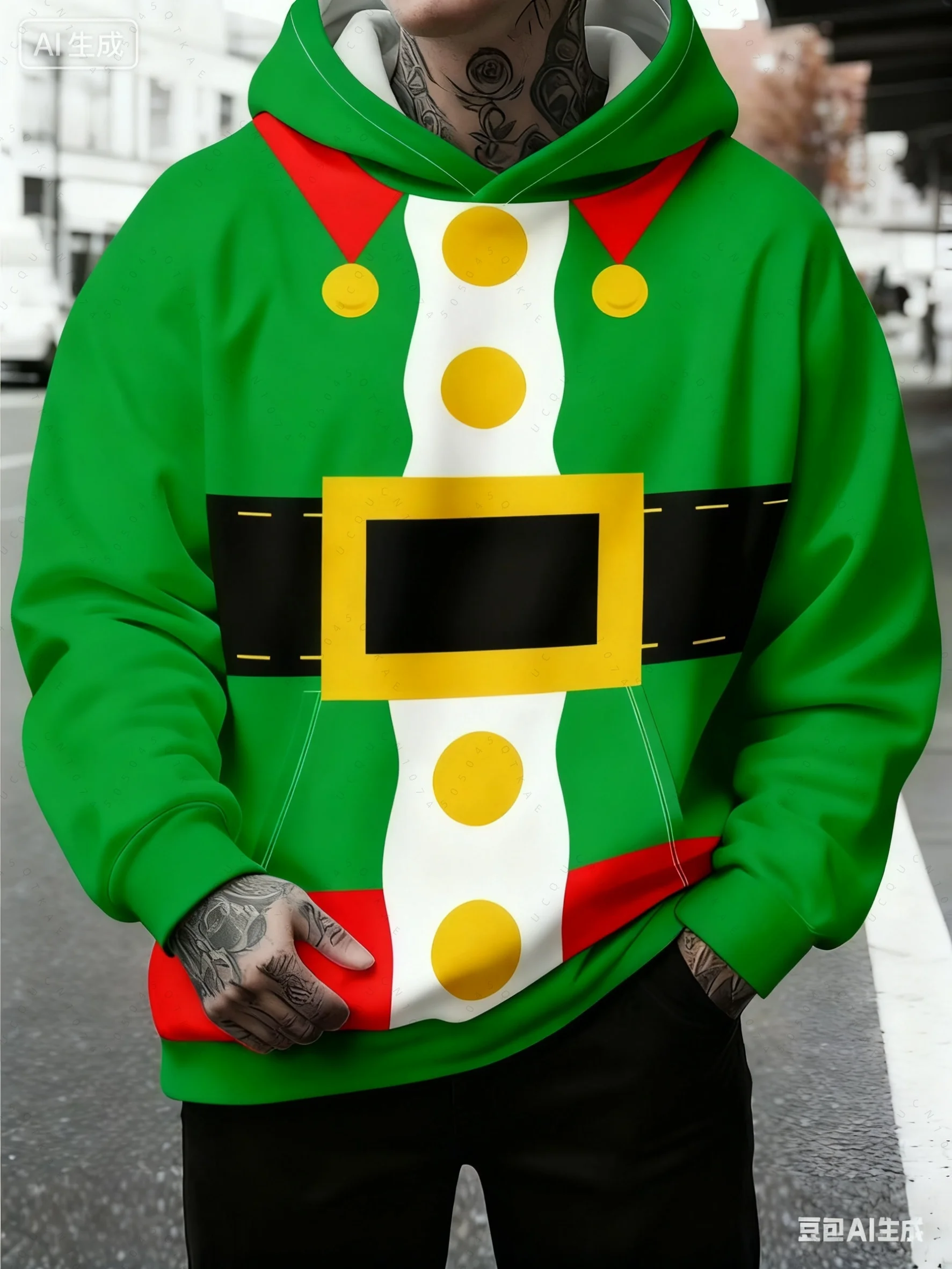 26 الرجال ثلاثية الأبعاد سانتا كلوز طباعة مقنعين البلوز حجم كبير قناع السترة عيد الميلاد المرأة ملابس شتوية غير رسمية وحفلات زي #3