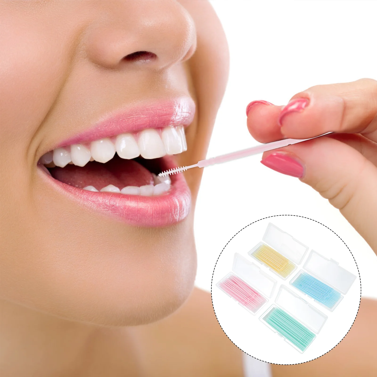 Toothpick Brush Toothpicks Interdental Plastic Dual-use Teeth Cleaning Tools Portable