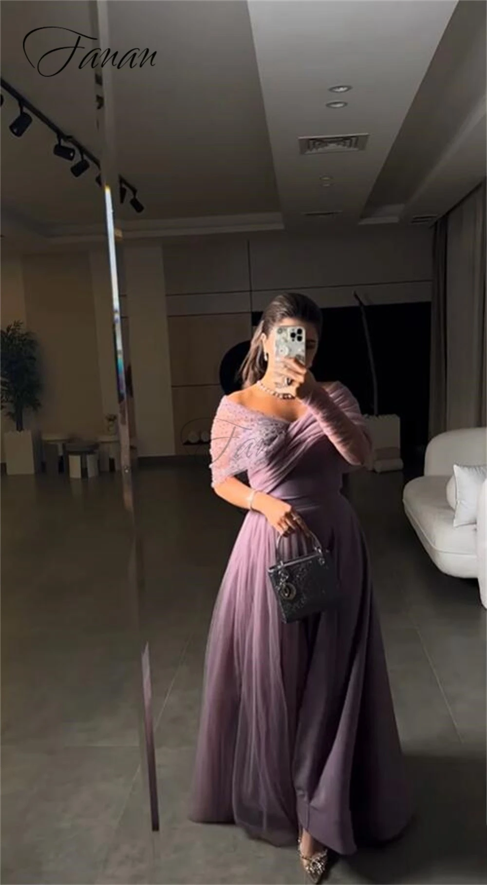 Customized A-line Lace Mesh Dress Backless Off Shoulder Prom Gown Illusion Elegant Evening es Tulle Maxi  فساتين الحفلات