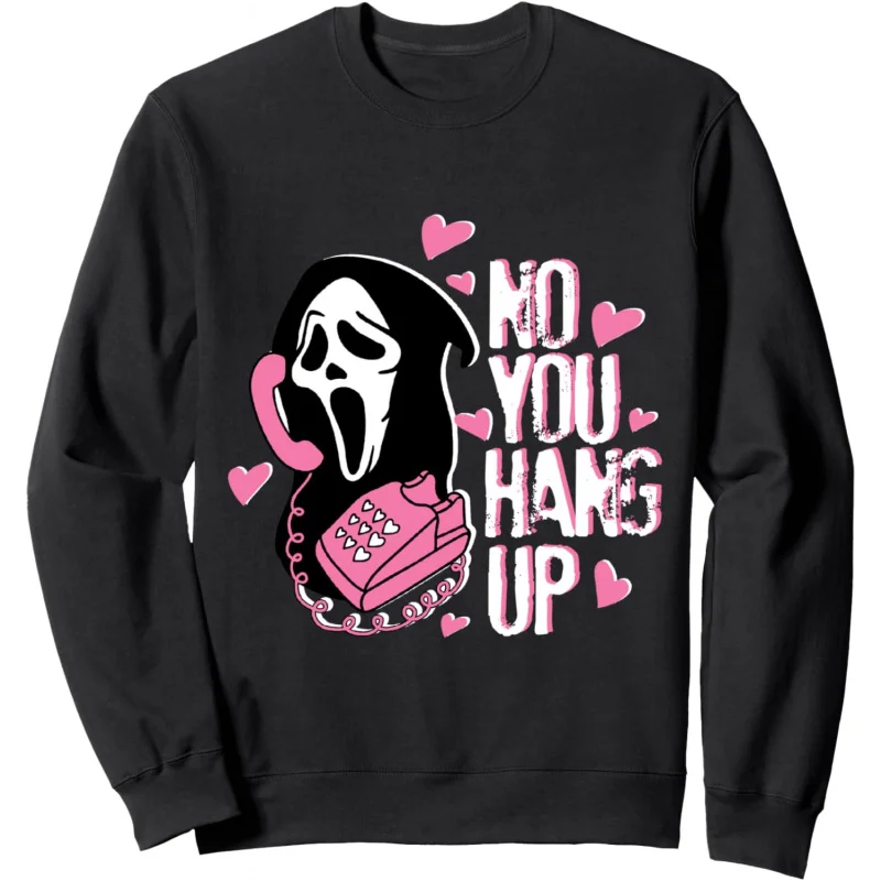 You hung up a funny ghost called Terror Halloween Pink Men's and Women's Pullover Sweatshirt