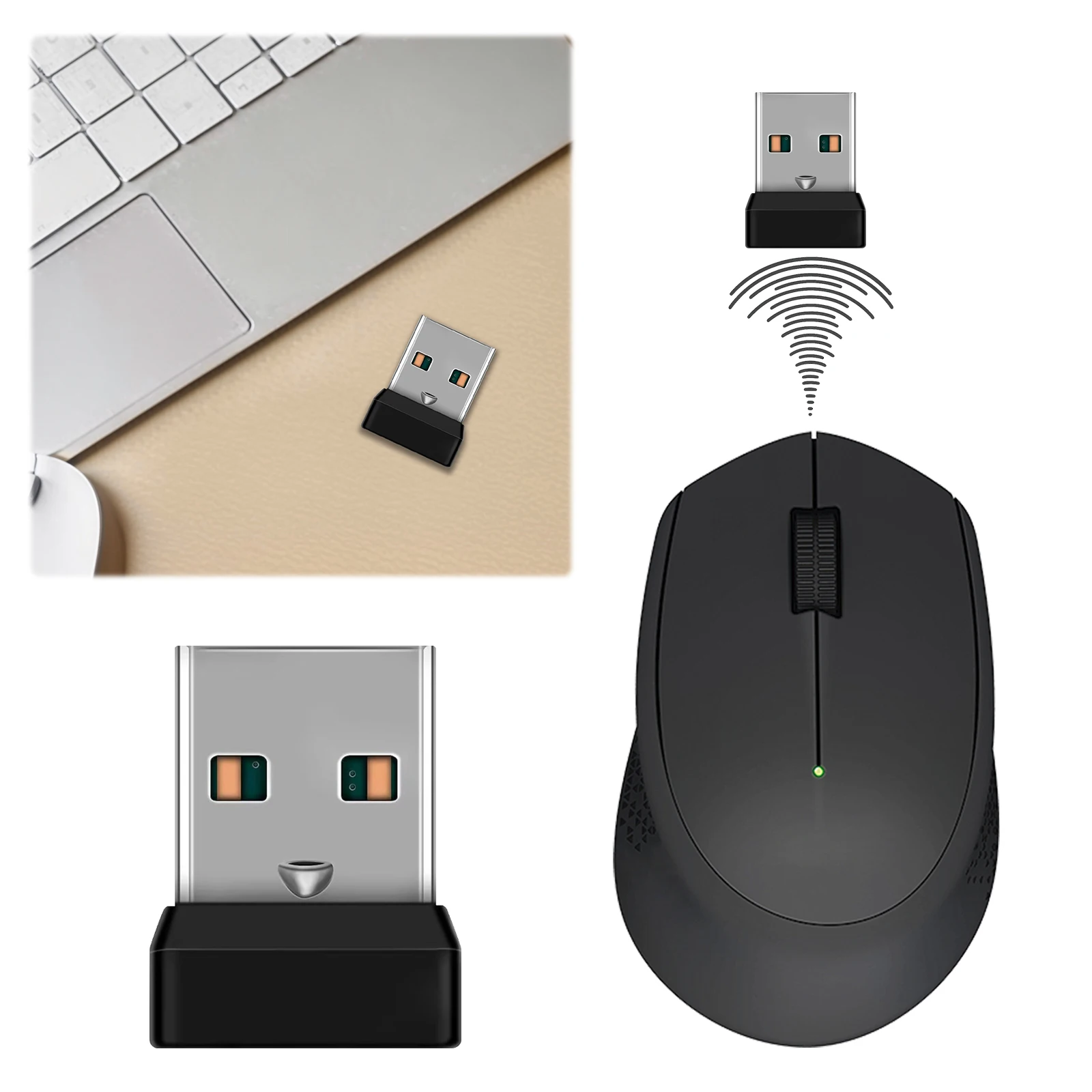 Nano Keyboard Receiver Multi-Purpose Single-Channel Receivers 2.4GHz Portable USB Receiving Tool for M235 M230 M280
