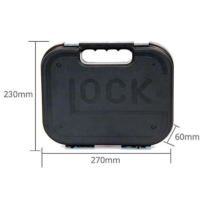 Tactical Gun Box for Glock Pistol Safety Carrying Suitcase Hand Gun Accessories Hunting Tools Safe Storage Portable Hard Case