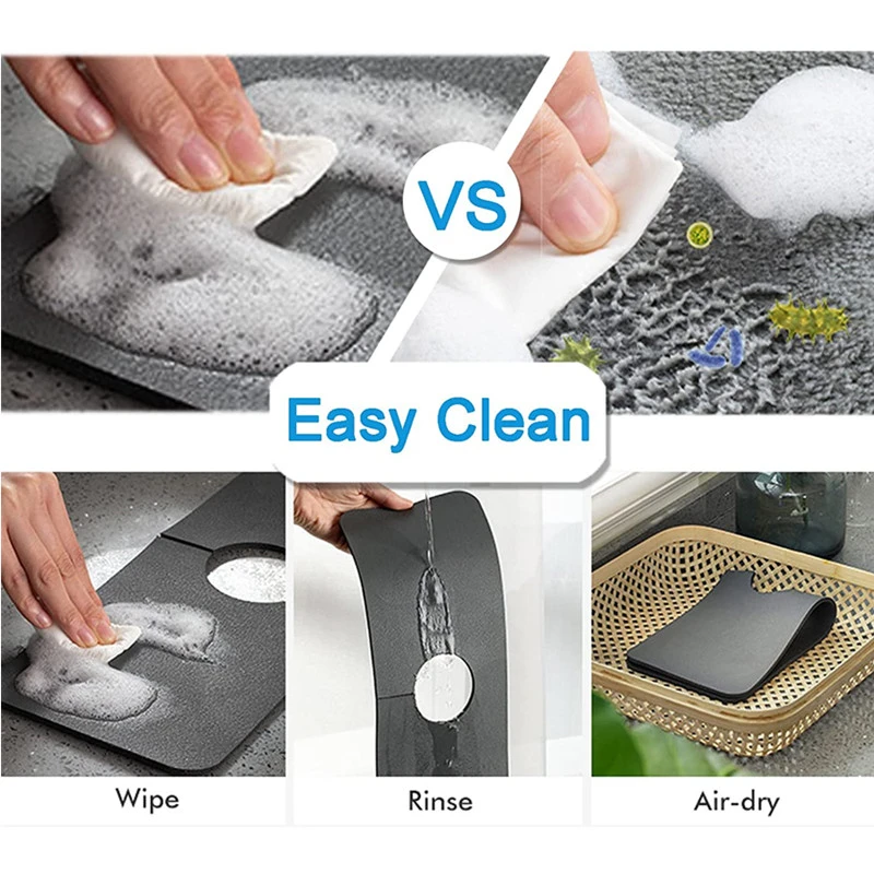 Faucet Absorbent Mat Sink Splash Guard Pad Diatom Faucet Splash Catcher Countertop Protector Cleaning Tool For Kitchen Bathroom