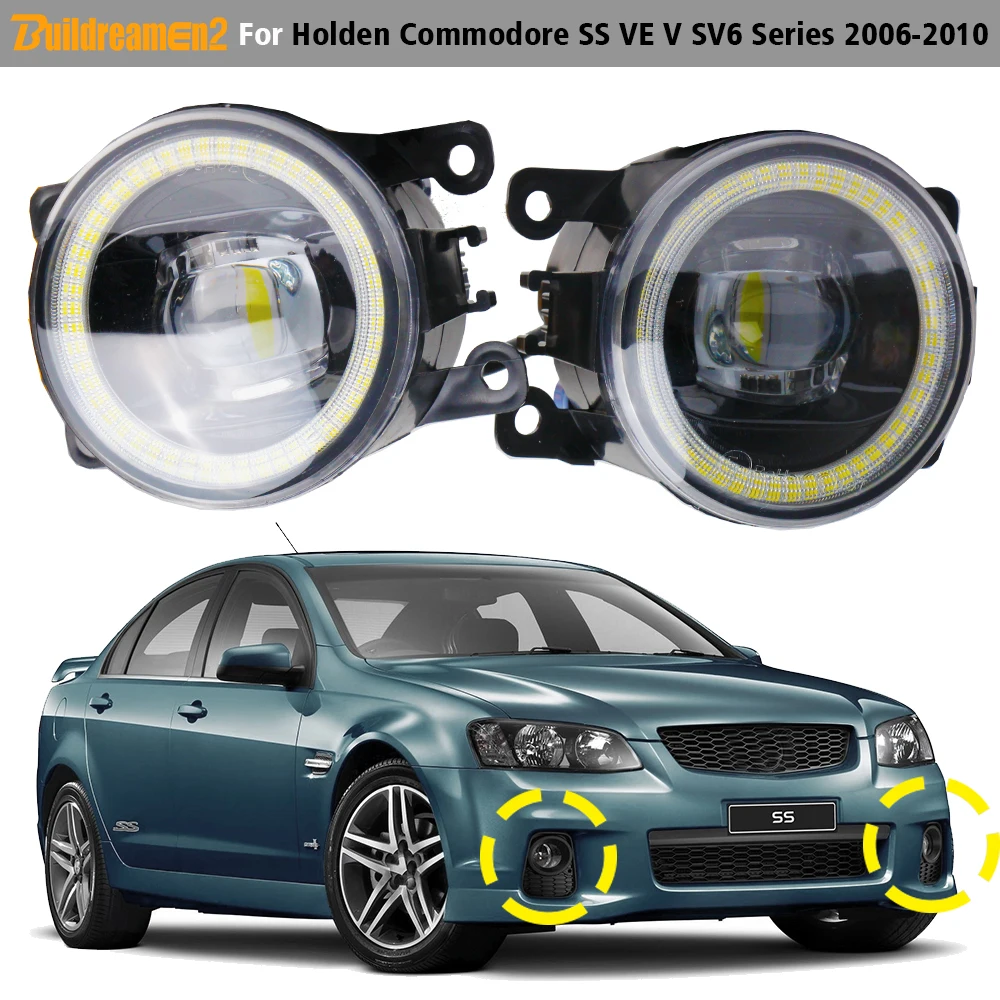 2 X Car Front LED Fog Light Angel Eye Daytime Running Lamp DRL For Holden Commodore SS VE V SV6 Series 2006 2007 2008 2009 2010