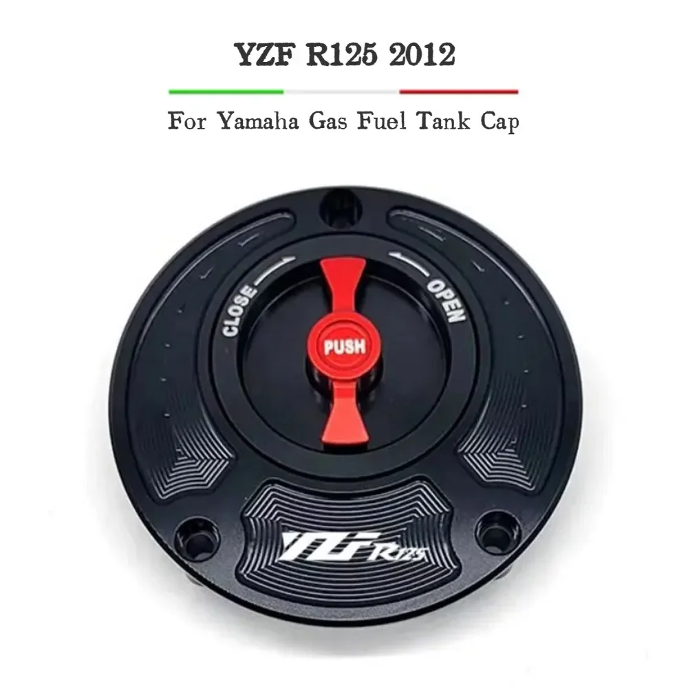 For Yamaha YZF R125 2012 Fuel Gas Tank Cap Cover CNC Aluminum Keyless Motorcycle Accessories 6 Colors