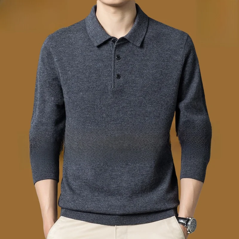 

Мужской свитер TUCANO Premium из утолщенной шерсти с воротником, базовый слой, зимний, деловой, повседневный, вязаный топ