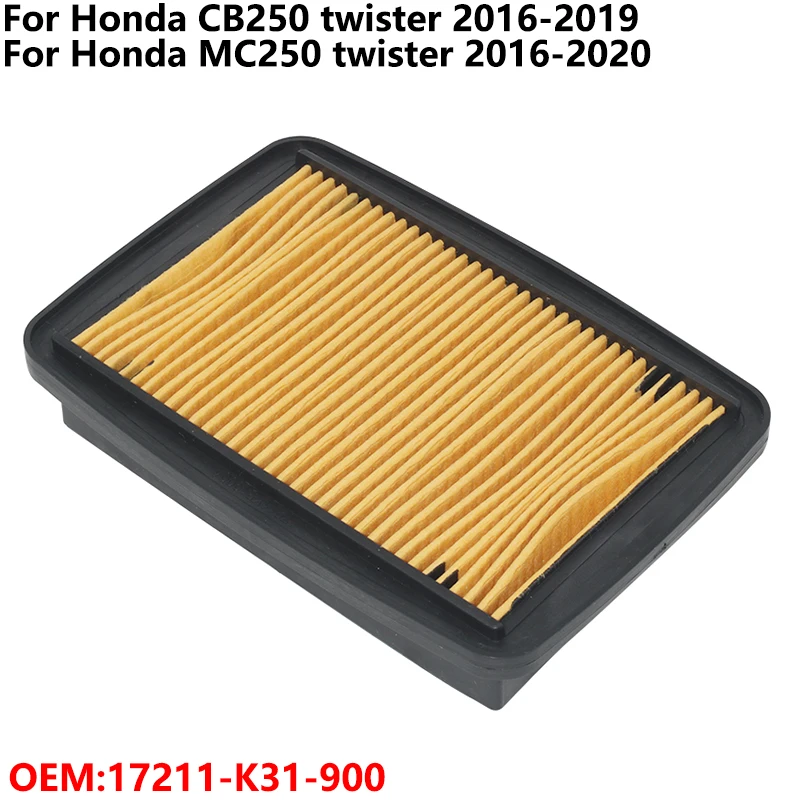 

Air Filter Intake Engine Motor Bike For Honda twister CB250 MC250 CB 250 MC 250 2016 2017 2018 2019 2020 17211-K31-900