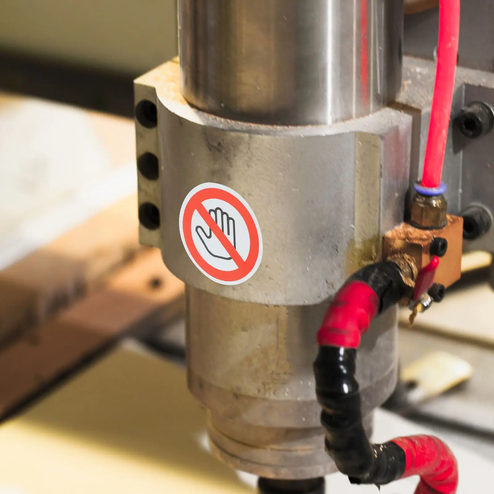 Sticker Warning Sign Stickers Labels Daily Risk Device Do Not Touch Work Put Glue Tape