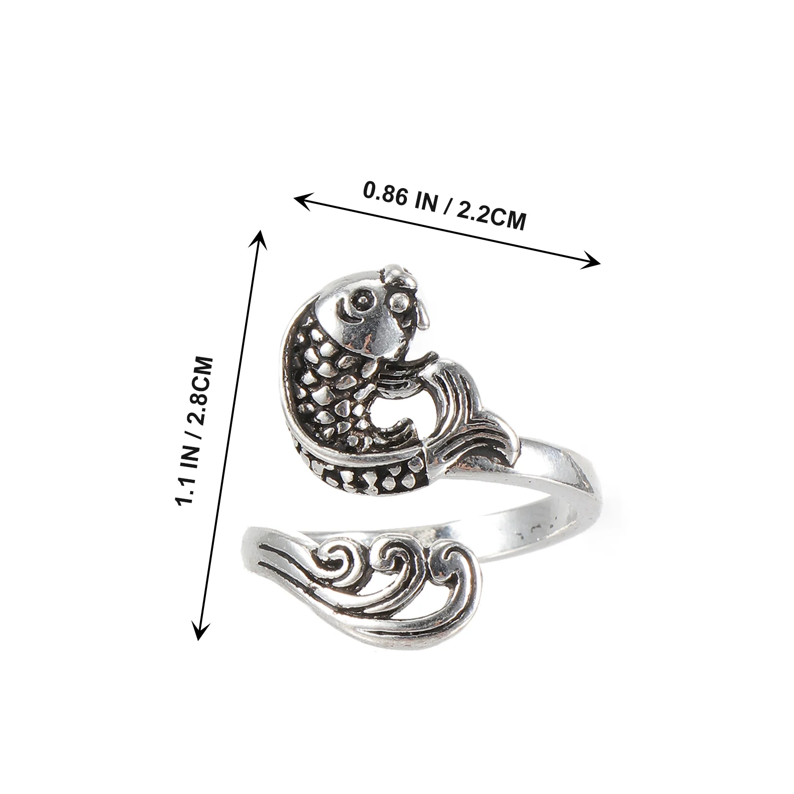 10 Pcs Hook Ring Braided Knitting Thimble Jewelry Crochet Koi Fish Delicate Finger Decoration Simple