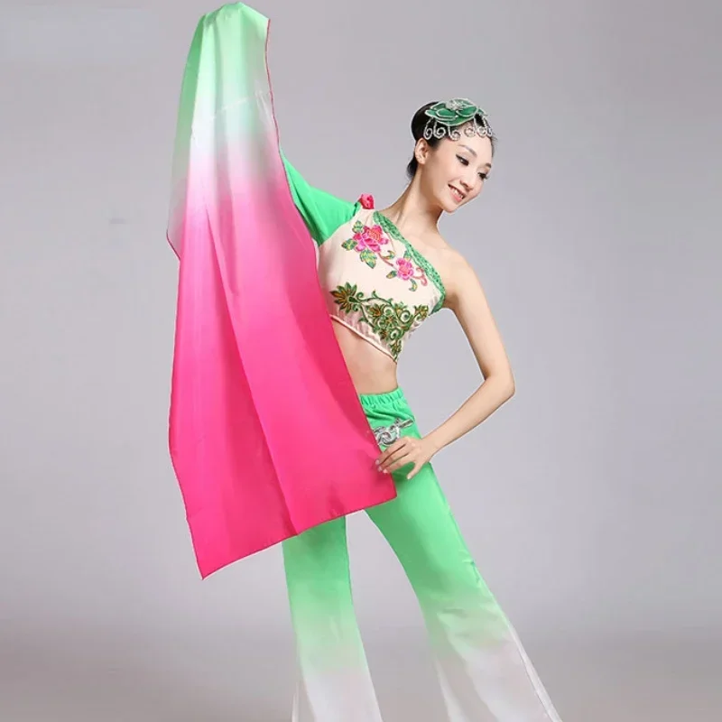 

Traditional Chinese Classical Dance Hanfu Clothing Yangko National Dance Wear Water Sleeve Fan Dance Performance Hanfu Clothing