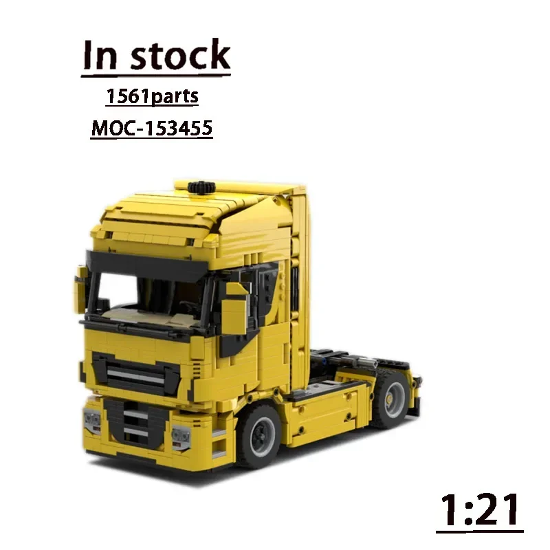 

MOC-153455 Yellow New Transporter Truck Trailer Building Block Model 1561 Parts • MOC Creative Boy Christmas Building Block Toy