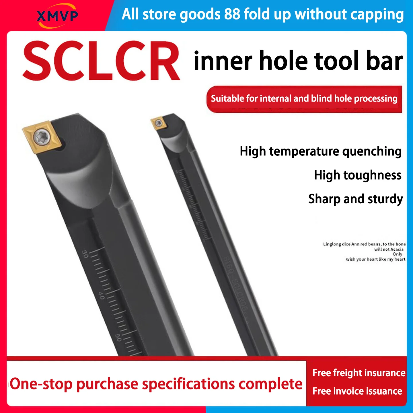 CNC internal hole boring tool for the tool holder S08K-SCLCR06 for boring the small internal hole of the tool holder, alloy tool