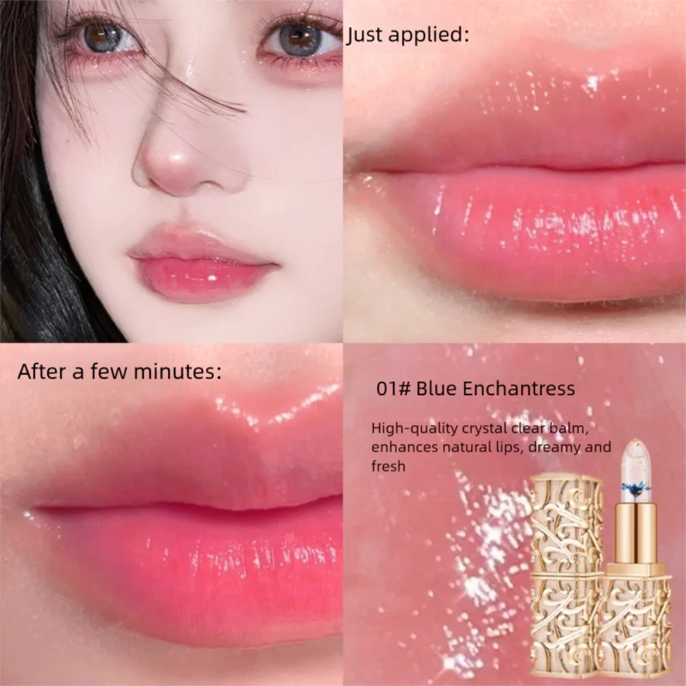 Rouge à lèvres hydratant clair, sensible à la température, finition mate, brillant à lèvres à couleur changeante, fleur longue durée à l'intérieur