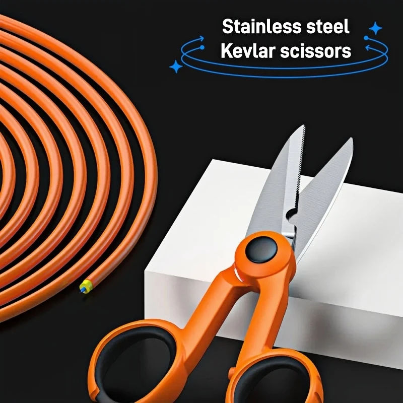 

Gimbo Высокопрочные ножницы из углеродистой стали для оптического волокна кевлара Ножницы для оптического кевлара Резак для зачистки волокна Инструмент для оптоволокна
