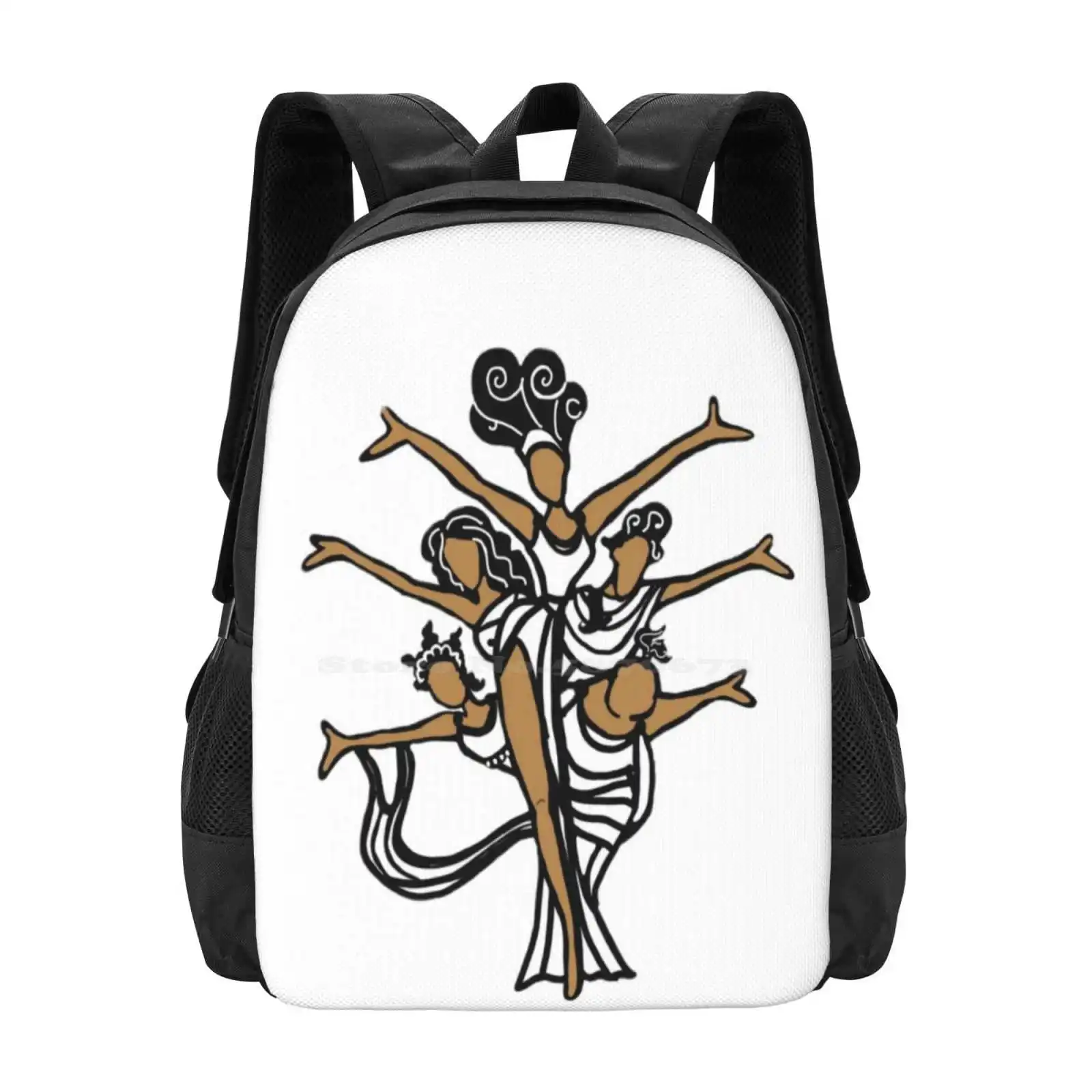 

Сумка с узором The Muses. Студенческий рюкзак от Геркулес.