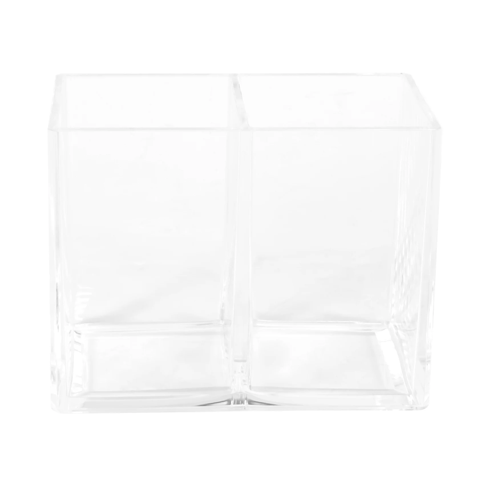 AS53-Clear Acrylic Makeup Brush Holder Pen Pencil Cup Holder Cosmetic Storage Case Desktop Stationery Organizer Compartments for