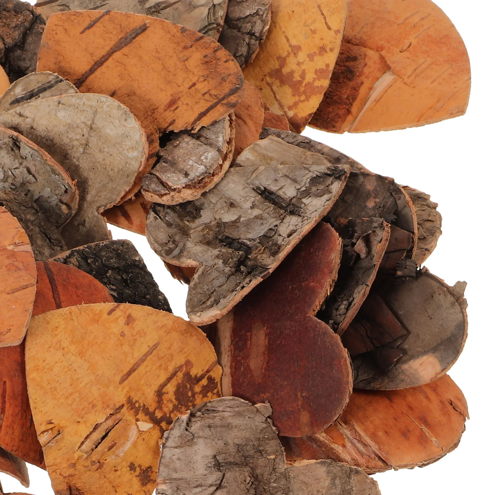 

80Pcs Heart Shaped Log Slices Natural Bark Surrounding Perfect for DIY Crafts Wood Slices Wood Discs Log Discs