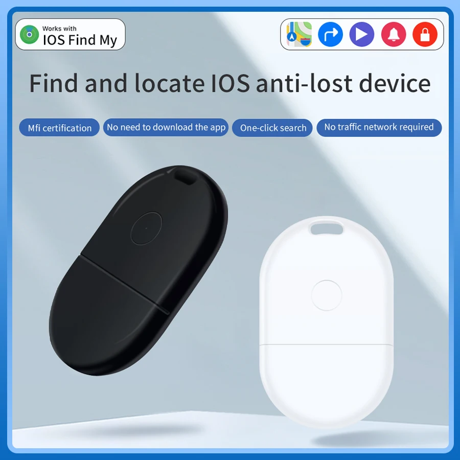 

IOS Smart Tag GPS Tracker Bluetooth Global Locator Tracking Device Key Finder For iPhone Find My App Wallet Luggage Vehicles Pet