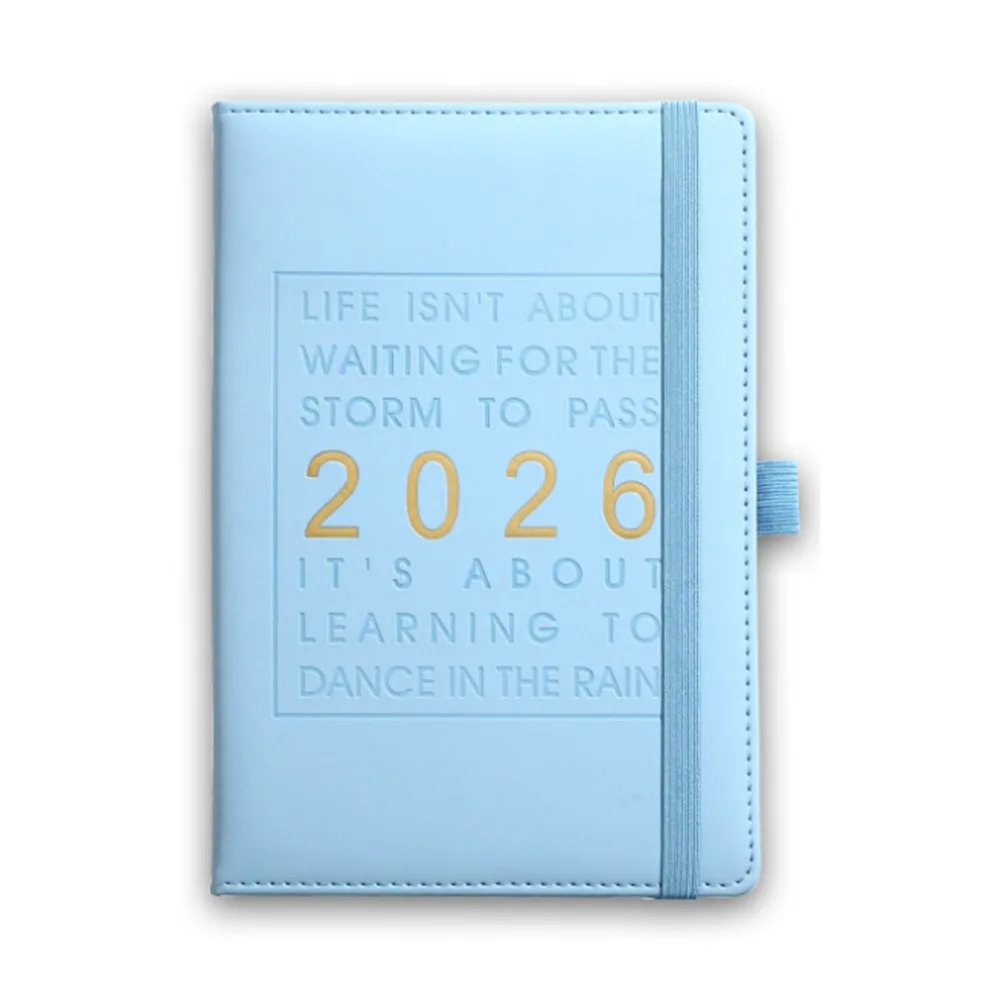 

English 2026 Schedule Planner Notepad 12 Months Bookmark 365 Days Efficiency Notebook Portable Thick Paper Office Work Planner