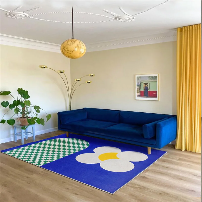 Modern Simple Living Room Decoration Carpet Nordic Bedroom Bedside Large Area Plush Rug Casual Study Cloakroom Fluffy Soft Rugs