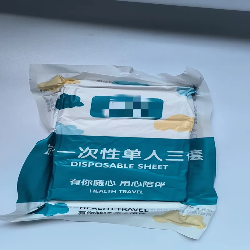 Non-Woven Bedding Set Disposable Duvet Cover 3pcs White Bed Linens For Travel Bussines Anti-Dirty Hotel Home Portable Bedding