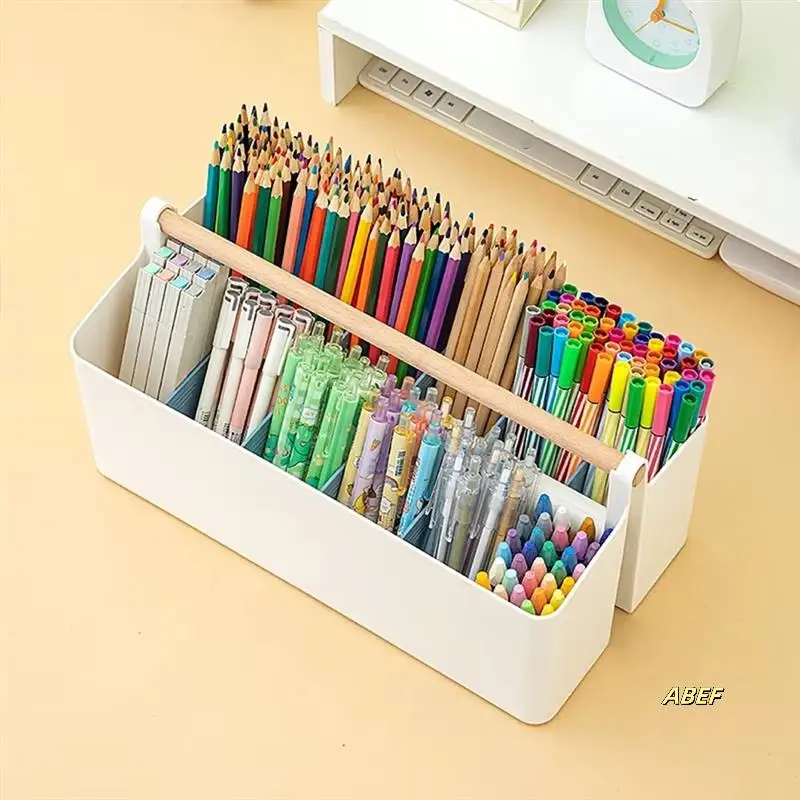 Watercolor Organizer Portable Large Capacity Brush Pencil Stationery Barrels Student Multi-Function Pen Holder