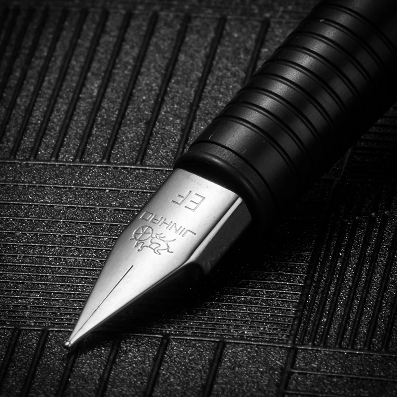 Jinhao 65 Loạt Bút Máy Mờ Đen Tất Cả Thép Không Gỉ Thùng Thêm Mỹ Ngòi Hàng Ngày Viết Văn Phòng Học F7108