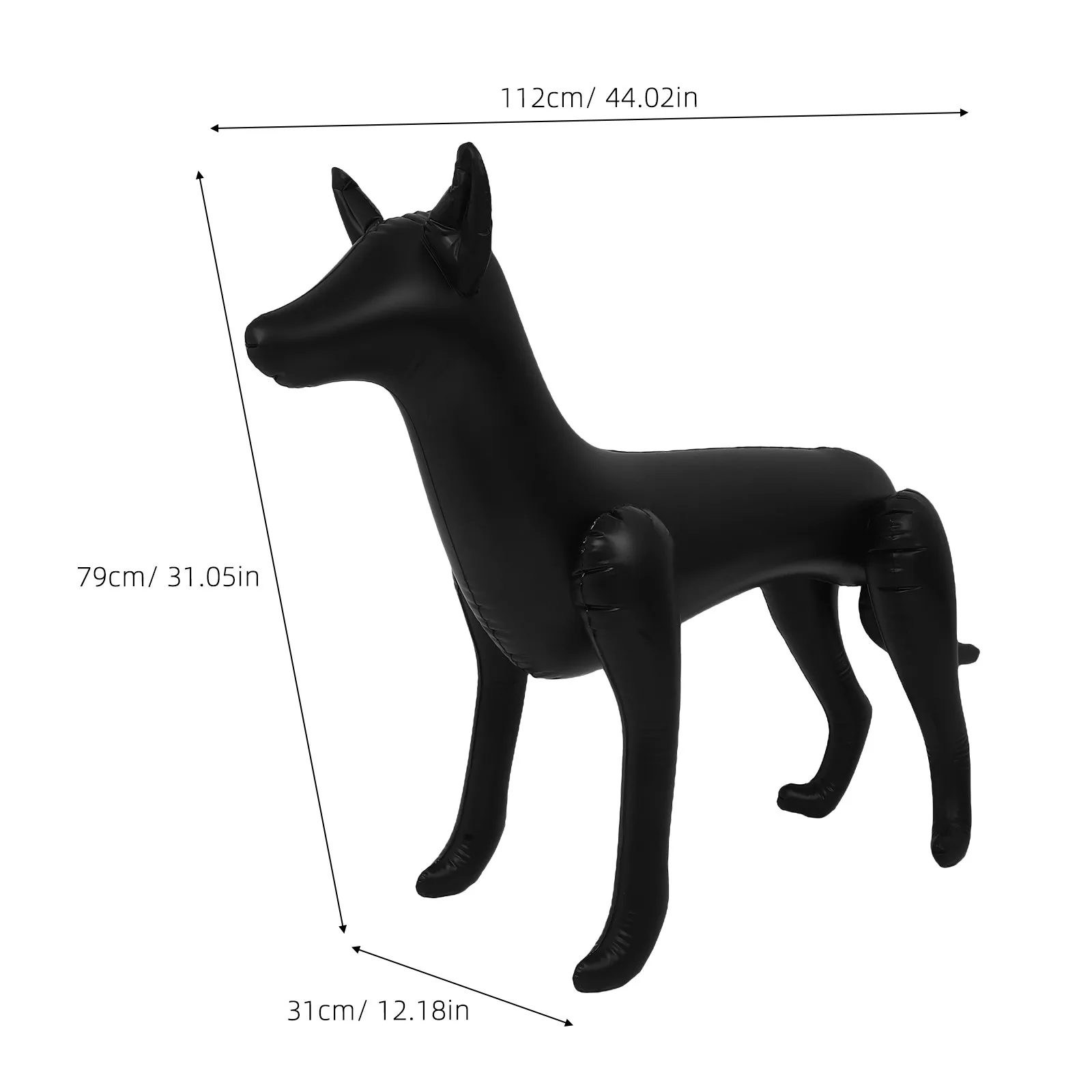 2Pcs Inflatable Dog Mannequin Pet Clothing Display Stand PVC Blow Up Rack Lightweight Waterproof Suitable for Stores Home