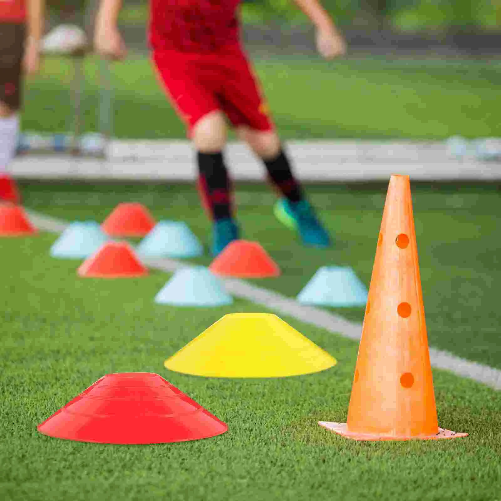 Enseigne de support d'obstacles pour entraînement de football, logo de disque, plaques de fabricant de sport, mini tampons, marquage de disques PE, équipement, 12 pièces