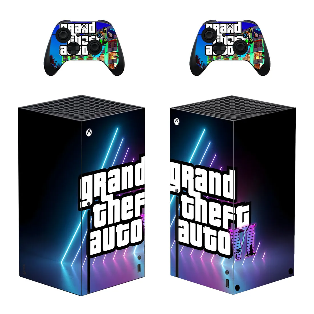 Grand Theft Auto VI GTA 6 Skin Sticker Cover for Xbox Series X Console and Controllers XSX Skin Sticker Decal Vinyl