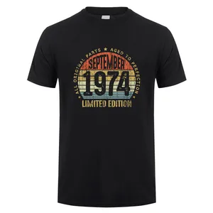 Hergestellt im April 1974 T kurzärmeliges Hemd im März Oktober November jeden Monat 1974 Tops Geburtstagsgeschenk T SD-004 geboren 12 Hauptverkaufshirt 1974 - №6