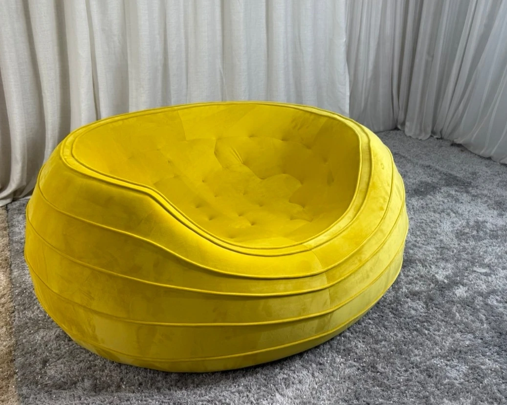 Modern Comfortable Extendable Fabric Bean Bag Sofa for Living Room Relaxation