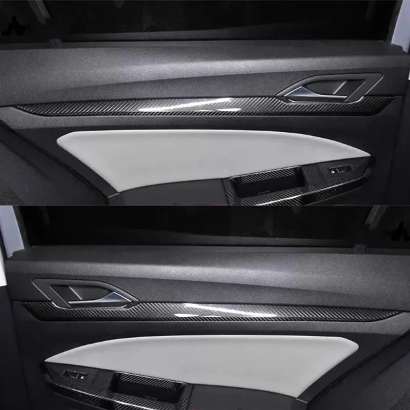 Carbon fiber car interior door frame decorative strips suitable for Volkswagen Golf 8 MK8 2020 2021 2022 car kit.