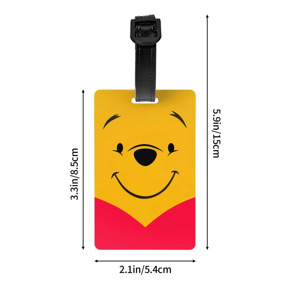 Custom Cartoon Bear Winnie The Pooh etichetta per bagagli per valigie etichette per bagagli divertenti copertina per la Privacy carta d'identità con nome