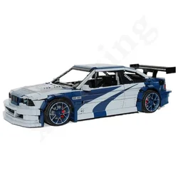 Nieuwe MOC- 142015 M3 E46 Klassieke Sportwagen 5178pcs 1:8 Schaal Racing Voertuig Bouwspeelgoed Bouwstenen Jongen Speelgoed Verjaardagscadeautjes