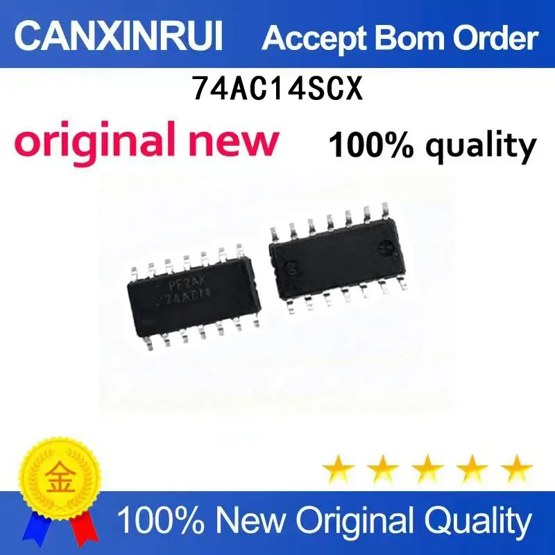 (5-100 Pieces)Brand new original 74AC14SCX SOP-14 patch body 74AC14 3.9mm spot chip IC